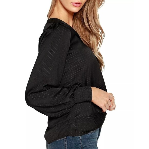 Beldini Womens Top Plus Size 3X Black Twist Front Blouse NWT - Picture 4 of 10